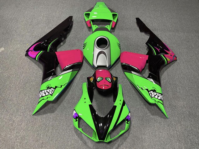 Carenados Moto Honda CBR1000RR 2006-2007 - Verde Plata Rosa Negro Brillante Tiburón Asequibles