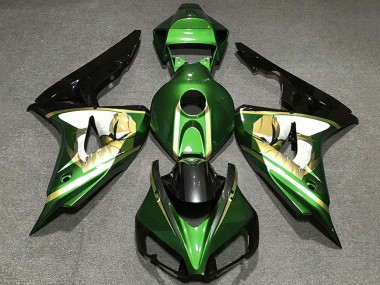Carenados Moto Honda CBR1000RR 2006-2007 - Verde Blanco Oro Negro Brillante Asequibles