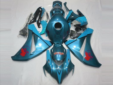 Carenados Moto Honda CBR1000RR 2008-2011 - Azul Verdoso Rojo Asequibles