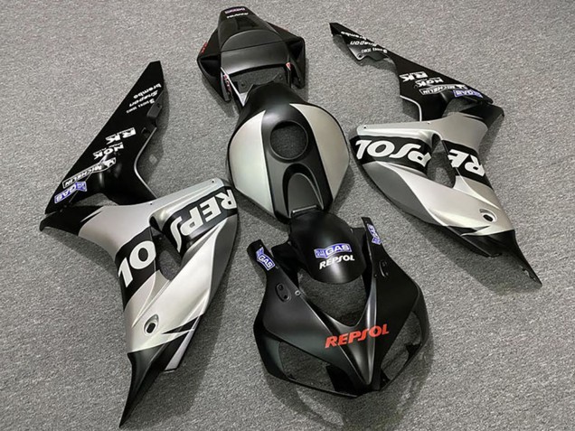 Carenados Moto Honda CBR1000RR 2006-2007 - Plata Negro Mate Repsol Asequibles