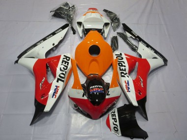 Carenados Moto Honda CBR1000RR 2006-2007 - Naranja Blanco Rojo Negro Brillante Repsol HRC Asequibles