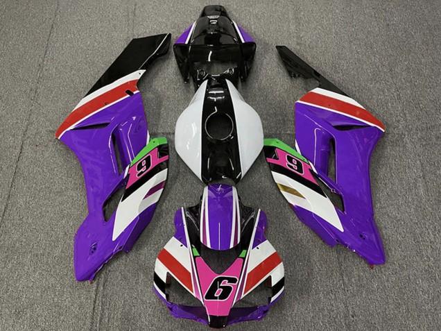 Carenados Moto Honda CBR1000RR 2004-2005 - Púrpura Blanco Rojo Rosa Negro Brillante 6 Asequibles
