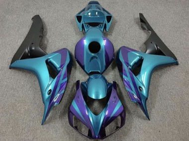 Carenados Moto Honda CBR1000RR 2006-2007 - Púrpura Emerald Negro Mate Asequibles