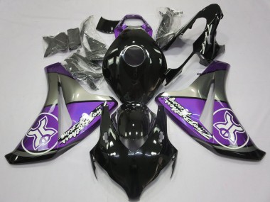 Carenados Moto Honda CBR1000RR 2008-2011 - Púrpura Gris Negro Brillante Asequibles