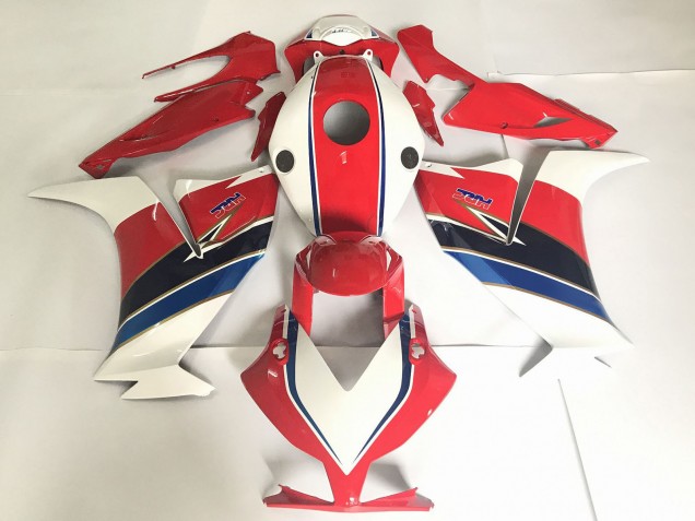Carenado Moto Honda CBR1000RR 2012-2016 - Blanco Rojo Azul Asequibles