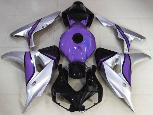 Carenados Moto Honda CBR1000RR 2006-2007 - Plata Púrpura Negro Brillante Asequibles