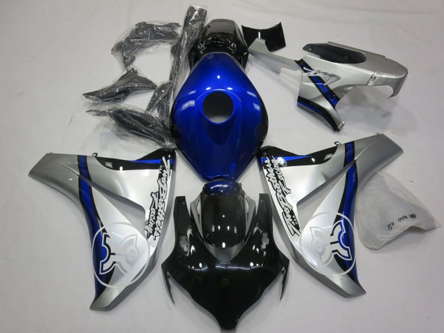 Carenados Moto Honda CBR1000RR 2008-2011 - Plata Azul Negro Brillante Asequibles
