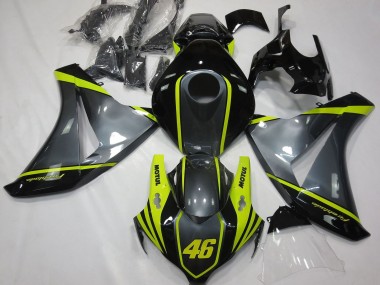 Carenados Moto Honda CBR1000RR 2008-2011 - Gris Amarillo Negro Brillante 46 Asequibles