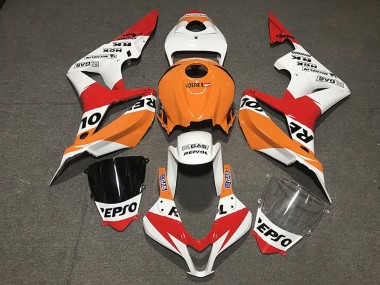 Carenado Moto Honda CBR600RR 2007-2008 - Naranja Blanco Rojo Negro Brillante Repsol Estilo Asequibles