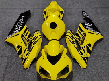 Carenados Moto Honda CBR1000RR 2004-2005 - Amarillo Negro Brillante Llama Asequibles