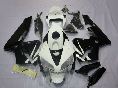 Carenados Moto Honda CBR600RR 2005-2006 - Blanco Negro Brillante Asequibles