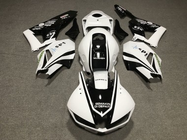 Carenados Moto Honda CBR600RR 2013-2023 - Blanco Negro Brillante Asequibles