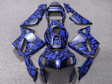 Carenados Moto Honda CBR600RR 2003-2004 - Azul Negro Camouflage Asequibles