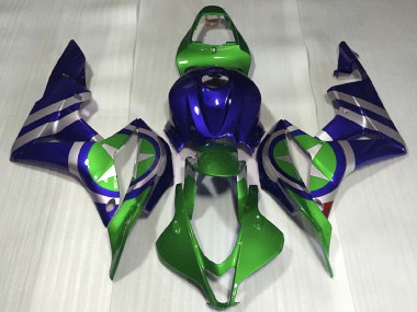 Carenados Moto Honda CBR600RR 2007-2008 - Azul Verde Plata Captain America Asequibles