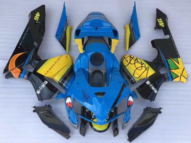 Carenados Moto Honda CBR600RR 2005-2006 - Azul Amarillo Negro Tiburón Asequibles
