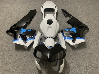 Carenado Moto Honda CBR600RR 2003-2004 - Blanco Azul Negro Brillante Splatter Asequibles