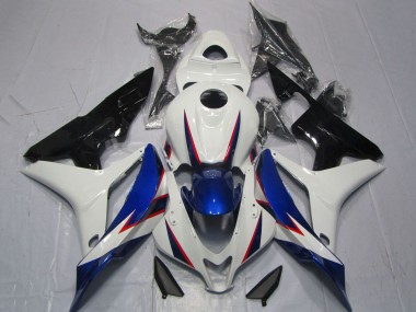 Carenados Moto Honda CBR600RR 2007-2008 - Blanco Azul Negro Brillante OEM Estilo Asequibles
