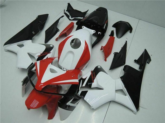 Kits Carenado Moto Honda CBR600RR 2005-2006 - Blanco Rojo Negro Asequibles