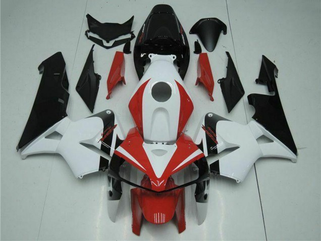 Kits Carenado Moto Honda CBR600RR 2005-2006 - Blanco Rojo Negro Asequibles