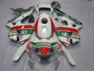 Carenados Moto Honda CBR600RR 2003-2004 - Blanco Rojo Verde Castrol Asequibles