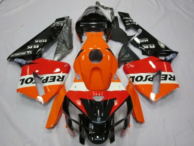 Carenado Moto Honda CBR600RR 2005-2006 - Naranja Blanco Rojo Negro Brillante Repsol Asequibles