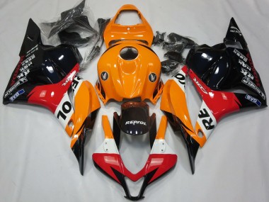 Carenado Moto Honda CBR600RR 2009-2012 - Naranja Blanco Rojo Negro Brillante Repsol Asequibles