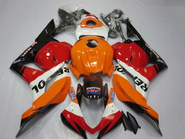 Carenados Moto Honda CBR600RR 2009-2012 - Naranja Blanco Rojo Negro Brillante Repsol HRC Asequibles