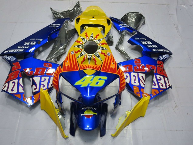 Carenados Moto Honda CBR600RR 2005-2006 - Amarillo Azul Rossi 46 Asequibles
