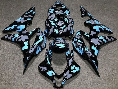 Carenados Moto Honda CBR600RR 2007-2008 - Azul Gris Camouflage Asequibles