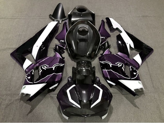Carenados Moto Honda CBR600RR 2013-2023 - Negro FibraCarbono Blanco Púrpura Toro Asequibles