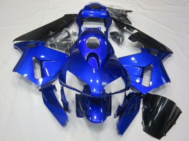 Carenado Moto Honda CBR600RR 2003-2004 - Azul Negro Brillante Asequibles