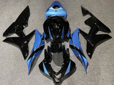 Carenados Moto Honda CBR600RR 2007-2008 - Azul Claro Negro Brillante Asequibles