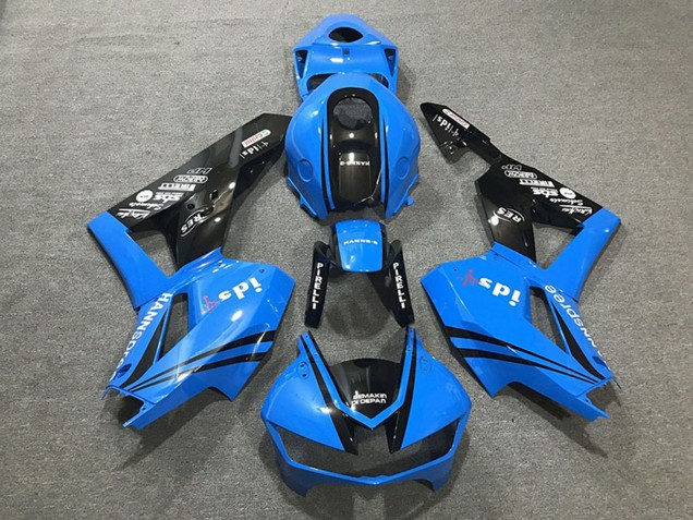 Carenados Moto Honda CBR600RR 2013-2023 - Azul Negro Brillante Asequibles