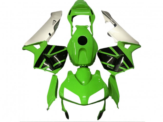 Carenados Moto Honda CBR600RR 2003-2004 - Plata Verde Negro Brillante Asequibles