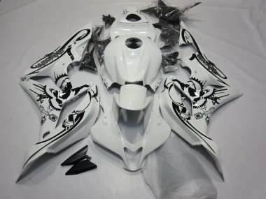 Carenados Moto Honda CBR600RR 2007-2008 - Blanco Negro Asequibles