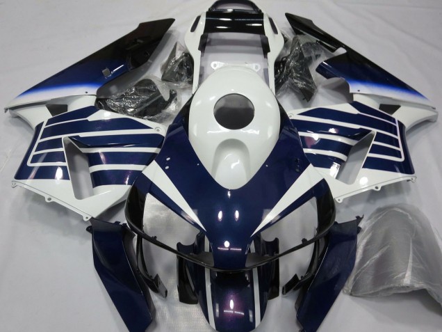 Carenados Moto Honda CBR600RR 2003-2004 - Blanco Azul Fade Asequibles