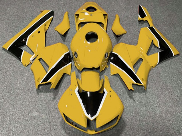 Carenados Moto Honda CBR600RR 2013-2023 - Amarillo Blanco Negro Brillante Asequibles