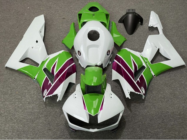 Carenados Moto Honda CBR600RR 2013-2023 - Blanco Verde Púrpura Asequibles