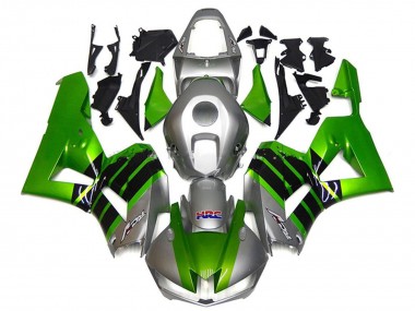Carenados Moto Honda CBR600RR 2013-2023 - Plata Verde Negro Brillante HRC Asequibles