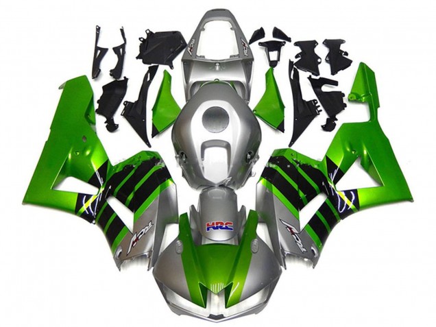 Carenados Moto Honda CBR600RR 2013-2023 - Plata Verde Negro Brillante HRC Asequibles