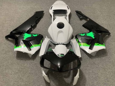 Carenados Moto Honda CBR600RR 2003-2004 - Blanco Verde Negro Brillante Splatter Asequibles