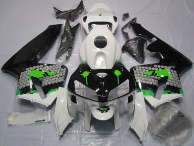 Carenados Moto Honda CBR600RR 2005-2006 - Blanco Verde Negro Splatter Asequibles