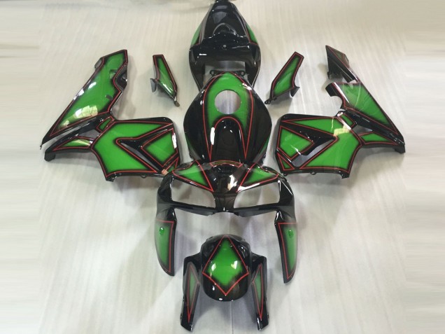Carenados Moto Honda CBR600RR 2005-2006 - Verde Negro Rojo OutLínea Asequibles