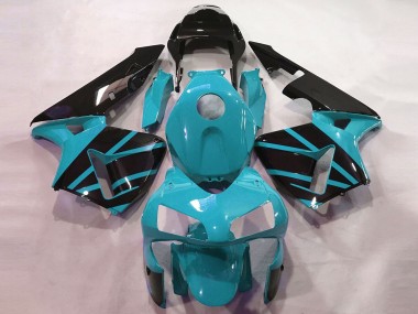 Carenados Moto Honda CBR600RR 2003-2004 - Azul Claro Negro Brillante OEM Estilo Asequibles