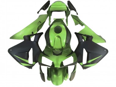 Carenados Moto Honda CBR600RR 2003-2004 - Lizard Verde Negro Mate Asequibles