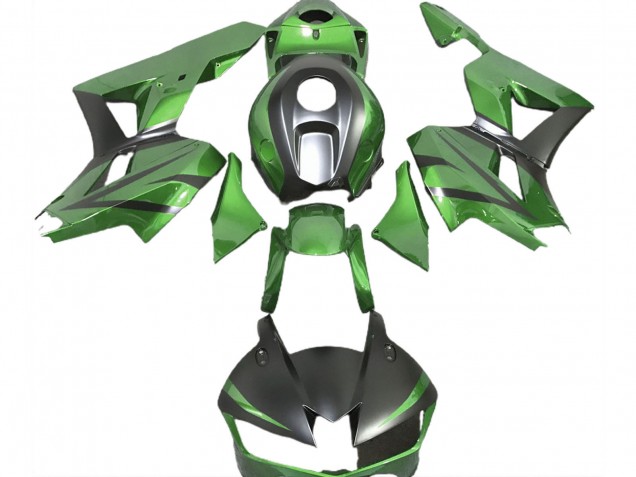 Carenados Moto Honda CBR600RR 2013-2023 - Lizard Verde Negro Mate Asequibles