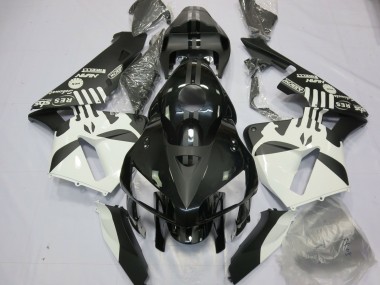 Carenados Moto Honda CBR600RR 2005-2006 - Blanco Negro Mate Puisher Logo Asequibles