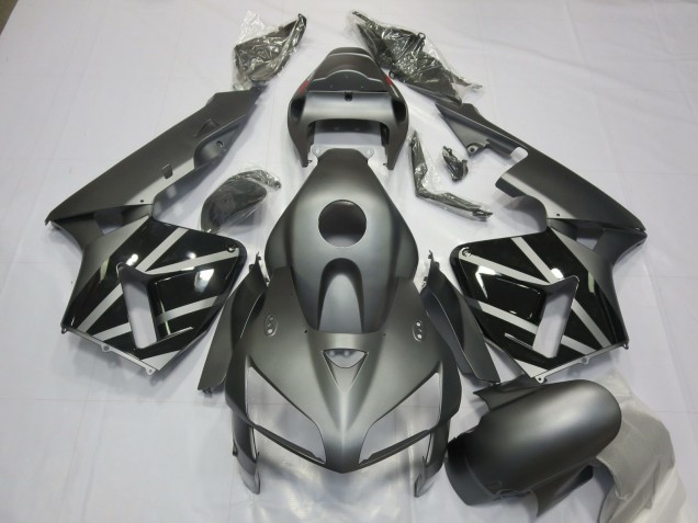 Carenados Moto Honda CBR600RR 2005-2006 - Gris Mate Negro Asequibles