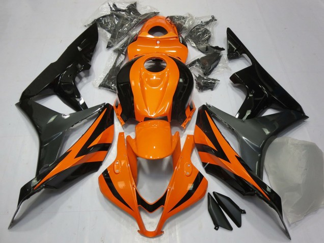 Carenados Moto Honda CBR600RR 2007-2008 - Naranja Gris Negro Brillante Asequibles