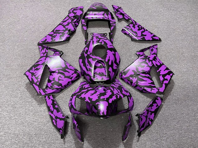 Carenados Moto Honda CBR600RR 2003-2004 - Púrpura Negro Camouflage Asequibles